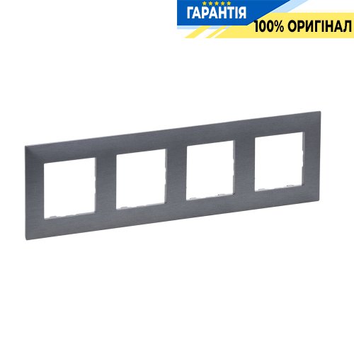 Рамка 4-постова Legrand Niloe Step 863994, фактурна сталь
