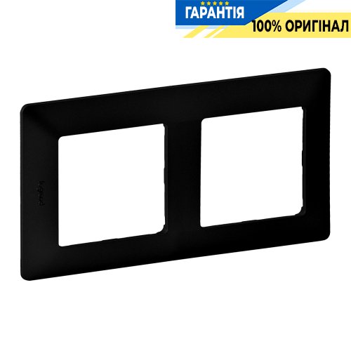Рамка 2-а Valena Life Black 754252, чорний матовий