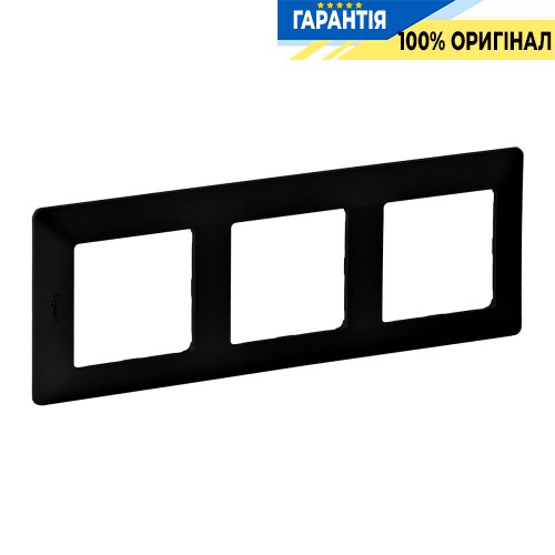 Рамка 3-я Valena Life Black 754253, чорний матовий