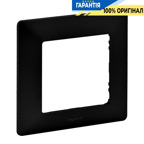 Рамка 1-я Valena Life Black 754251, чёрный матовый