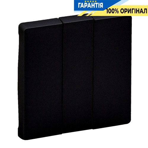 Клавіші для 3-кл вимикача Valena Life Black 756032, чорний матовий