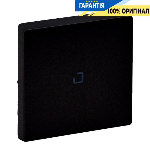 Клавіша для 1-кл вимикача з підсвічуванням Valena Life Black 756102, чорний матовий