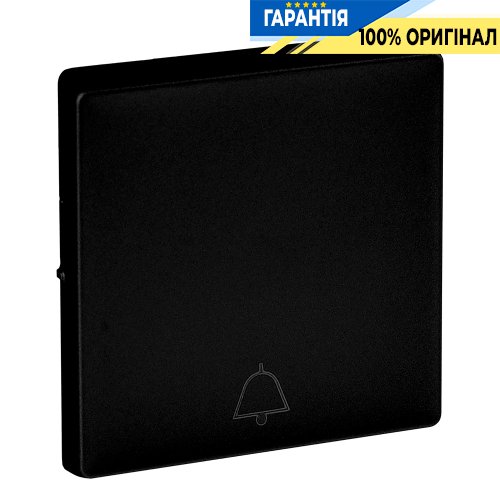 Лицевая панель с символом «Звонок» Legrand Valena Life Black 756012, черный матовый