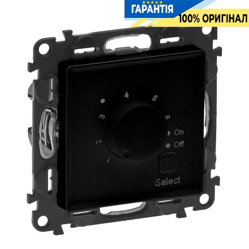 Термостат теплої підлоги Legrand Valena Life Black 756334, чорний матовий