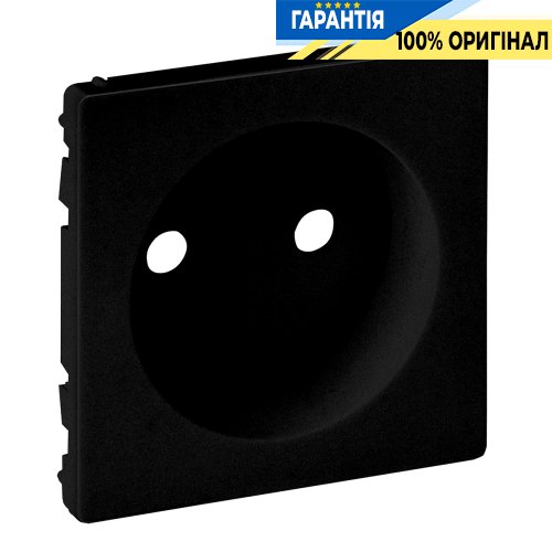Лицьова панель розетки 2К Legrand Valena Life Black 756972, чорний матовий