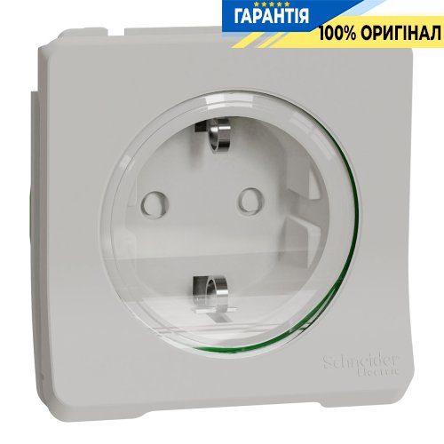 Механізм розетки із з/к та шторками IP55, білий, Schneider Electric Mureva Styl MUR39134