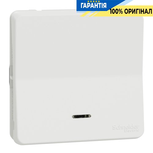 Механізм перемикача з підсвічуванням IP55, білий, Schneider Electric Mureva Styl MUR39024
