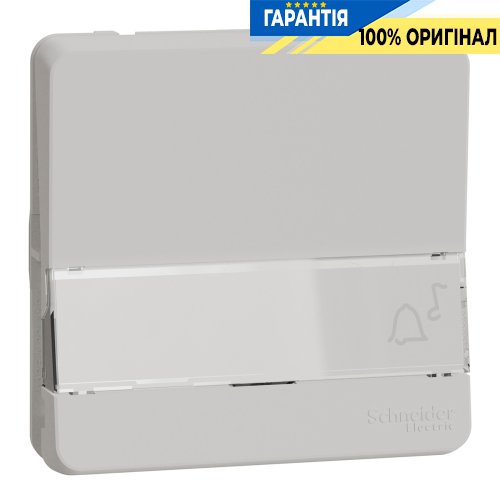 Механізм кнопкового вимикача з полем для маркування IP55, білий, Schneider Electric Mureva Styl MUR39129