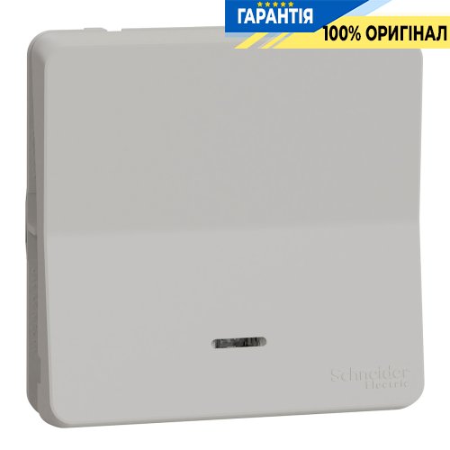 Механизм кнопочного выключателя с подсветкой IP55, белый, Schneider Electric Mureva Styl MUR39127