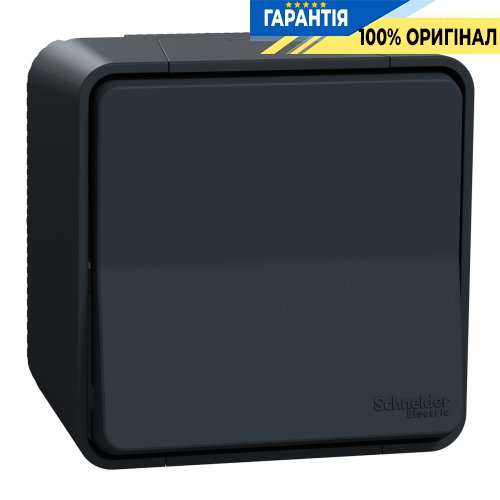 Переключатель одноклавишный IP55 наружный монтаж, черный, Schneider Electric Mureva Styl MUR35021