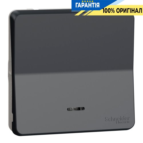 Механізм перемикача з підсвічуванням IP55, чорний, Schneider Electric Mureva Styl MUR35025