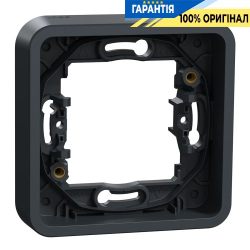 Рамка одноместная без винтов IP55, черная, Schneider Electric Mureva Styl MUR34107