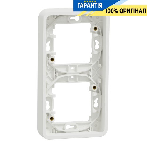 Рамка двухместная вертикальная IP55, белая, Schneider Electric Mureva Styl MUR39151