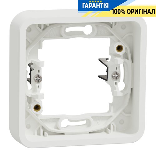 Рамка 1-постовая с винтами, белая, Mureva Styl Schneider Electric MUR39108
