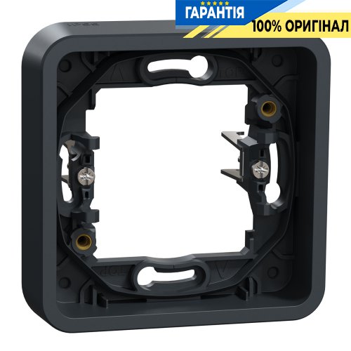 Рамка одноместная с зажимами IP55, черная, Schneider Electric Mureva Styl MUR34108