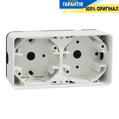 Двухместный бокс наружный монтаж IP55, белый, Schneider Electric Mureva Styl MUR39914