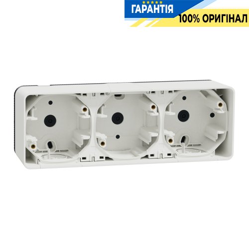Трехместный бокс наружный монтаж IP55, белый, Schneider Electric Mureva Styl MUR39913