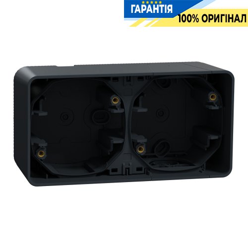 Двухместный бокс, наружный монтаж, IP55, черный, Schneider Electric Mureva Styl MUR37914