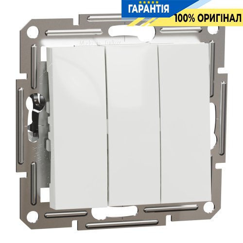 Выключатель 3-клавишный Schneider Electric Asfora EPH2170121, белый (без рамки)
