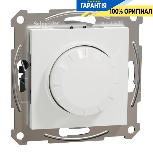 Поворотний LED димер RC 3-370Вт Schneider Electric Asfora EPH6870121, білий (без рамки)