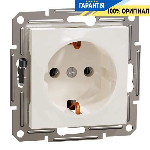 Розетка с заземлением Schneider Electric Asfora EPH2970123, крем (без рамки)