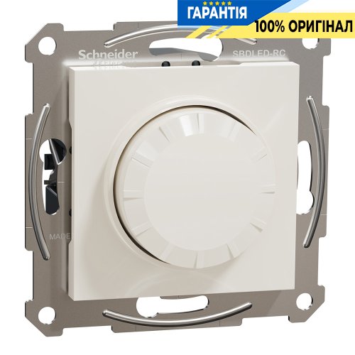 Поворотний LED димер RC 3-370Вт Schneider Electric Asfora EPH6870123, крем (без рамки)