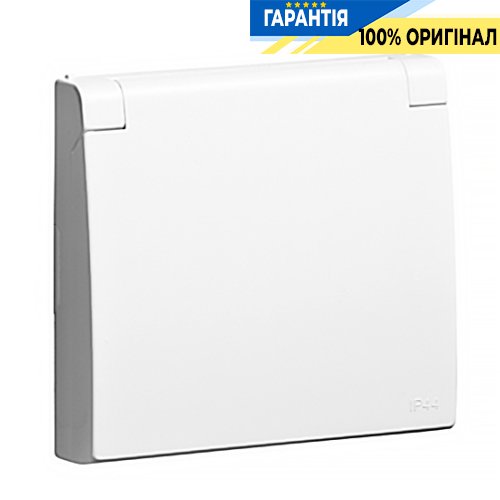 Центральна панель розетки з кришкою 2P+Z, ШУКО (IP44) «Білий матовий» Efapel Apolo 5000 50634 TBM