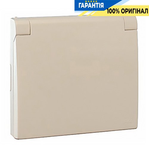 Центральна панель розетки з кришкою 2P+Z, ШУКО (IP44) «Слонова кістка» Efapel Apolo 5000 50634 TMF