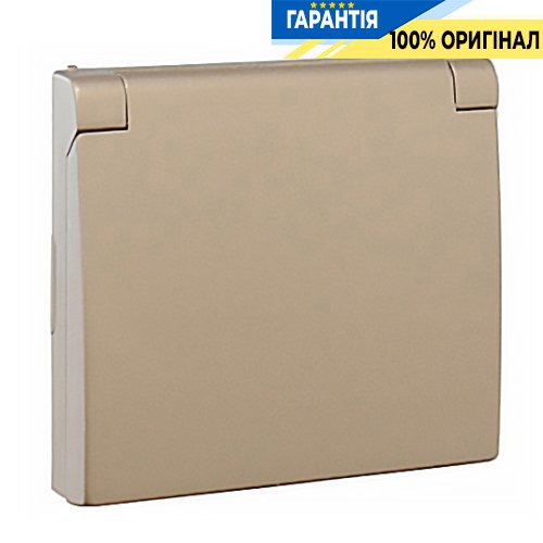 Центральна панель розетки з кришкою 2P+Z, ШУКО (IP44) «Платина» Efapel Apolo 5000 50634 TPL