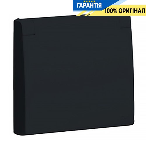 Центральная панель розетки с крышкой 2P+Z, ШУКО (IP44) «Чёрный матовый» Efapel Apolo 5000 50634 TPM