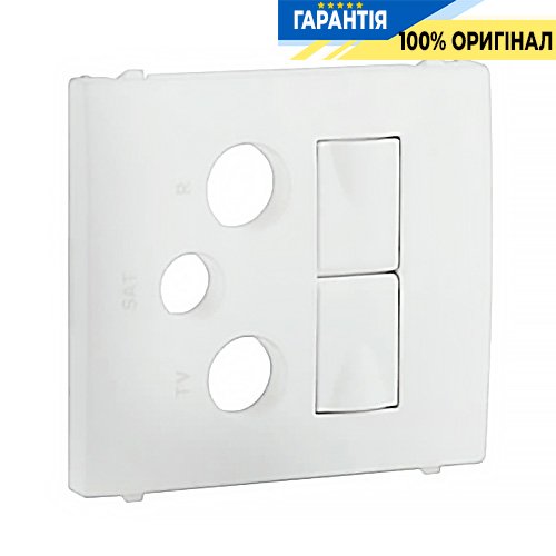 Центральна панель мультимедійної розетки R-TV-ST 2хRJ45 «Білий матовий» Efapel Apolo 5000 50773 TBM