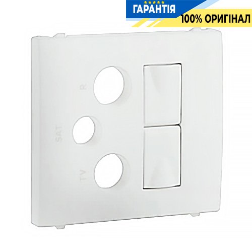 Центральна панель мультимедійної розетки R-TV-ST 2хRJ45 «Білий» Efapel Apolo 5000 50773 TBR