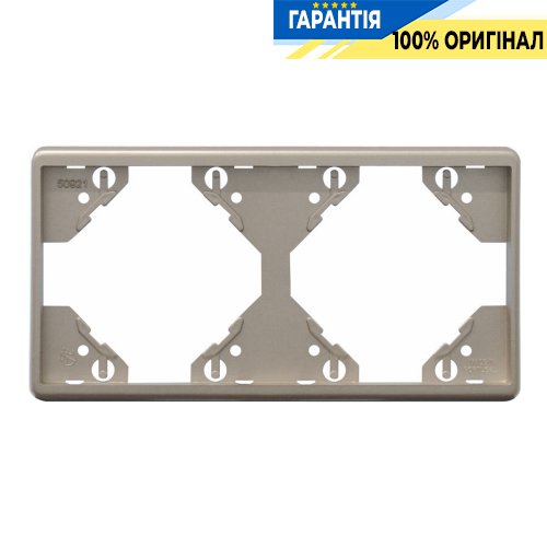 Рамка 2-мест. горизонтальная «Серебро» Efapel Apolo 5000 50921 TPR