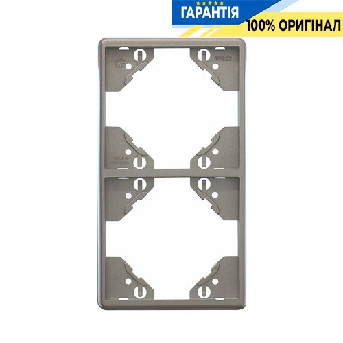 Рамка 2-мест. вертикальная «Серебро» Efapel Apolo 5000 50922 TPR