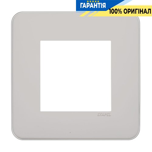 Рамка 1-а «Матовый белый/хром» Efapel Latina Croma 42910 TBH