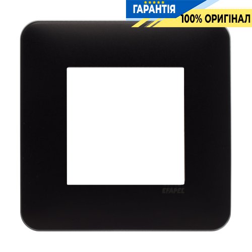 Рамка 1-а «Матовый черный» Efapel Latina Aquarella 42910 TPM