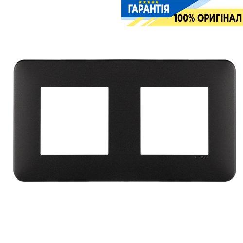 Рамка 2-місна «Матовий чорний» Efapel Latina Aquarella 42920 TPM