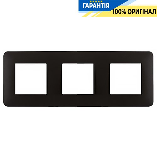 Рамка 3-а «Матовый черный» Efapel Latina Aquarella 42930 TPM