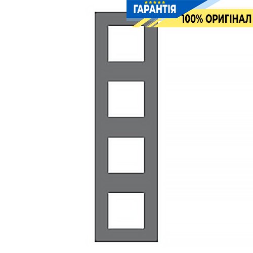 Рамка 4-місна квадрат «Алюміній» Efapel Quadro 45 45940 TAL