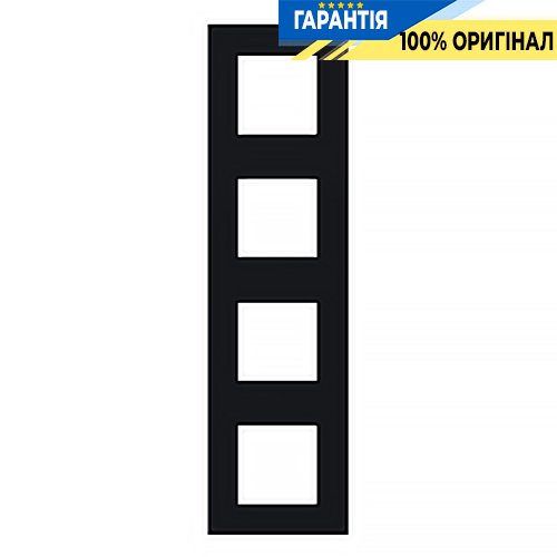 Рамка 4-місна квадратна «Чорна матова» Efapel Quadro 45 45940 TPM
