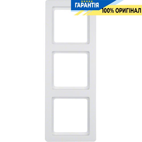 Рамка 3-кратная, полярная белизна, «Q.1» Berker 10136089