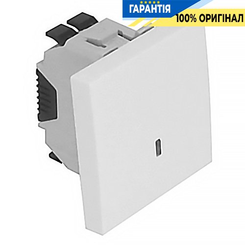 Механізм кнопки 2-мод. з підсвічуванням «Білий мат» Efapel 45152 SBM Quadro 45