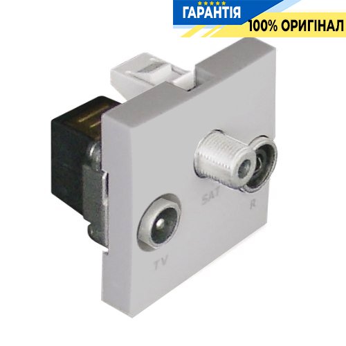 Механизм розетки R-TV-SAT звезда 2-мод. «Алюминий» Efapel 45543 SAL Quadro 45