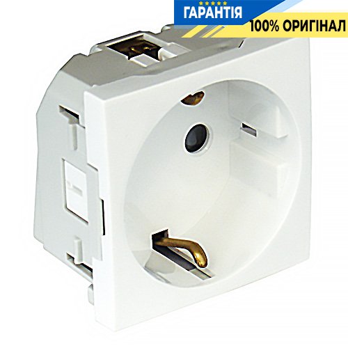 Механізм розетки горизонтальний 2P+Z ШУКО 16А 250V 2-мод. «Білий» Efapel 45129 SBR Quadro 45