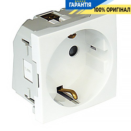 Механізм розетки горизонтальний 2P+Z ШУКО 16А 250V 2-мод. «Білий мат» Efapel 45129 SBM Quadro 45