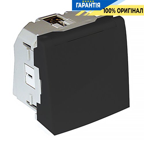 Механизм розетки с крышкой 2P+Z ШУКО 16А 250V 2-мод. «Чёрный» Efapel 45128 SPM Quadro 45