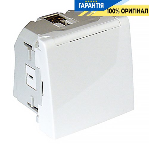 Механизм розетки с крышкой 2P+Z ШУКО 16А 250V 2-мод. «Белый мат» Efapel 45128 SBM Quadro 45
