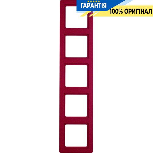 Рамка 5-кратна, червона, Berker Q.1 10156062