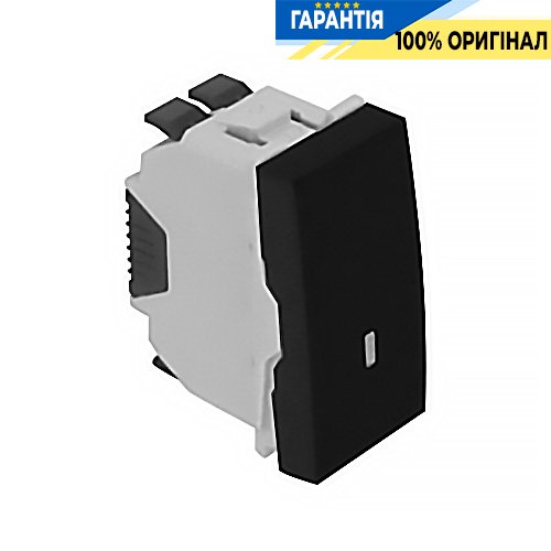 Вимикач Quadro 45 1-кл. з підсвічуванням 1-мод. «Чорний мат» Efapel 45015 SPM