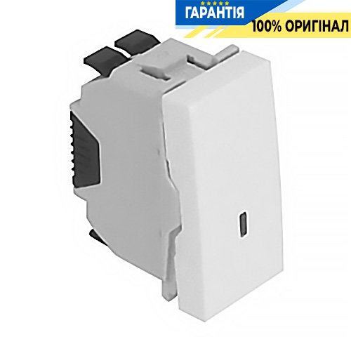 Выключатель Quadro 45 1-кл. с подсветкою 1-мод. «Белый мат» Efapel 45015 SBM